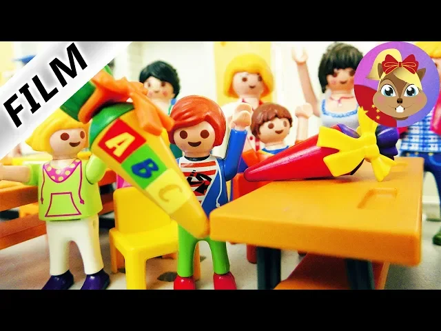 摩比游戏 playmobil小电影 小尤第一天去上学 学校开学啦 开心,认识到新朋友